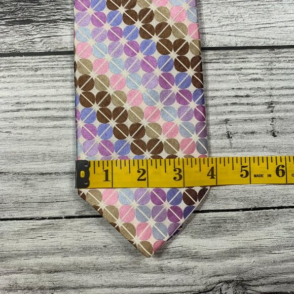 Ted Baker London 100% Silk Circle Print Tie - Picture 6 of 8